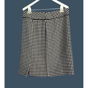 ALEX MARIE- WOMENS BLACK /WHITE ZIP-UP CLOSURE KNEE LENGHT SKIRT SIZE 10